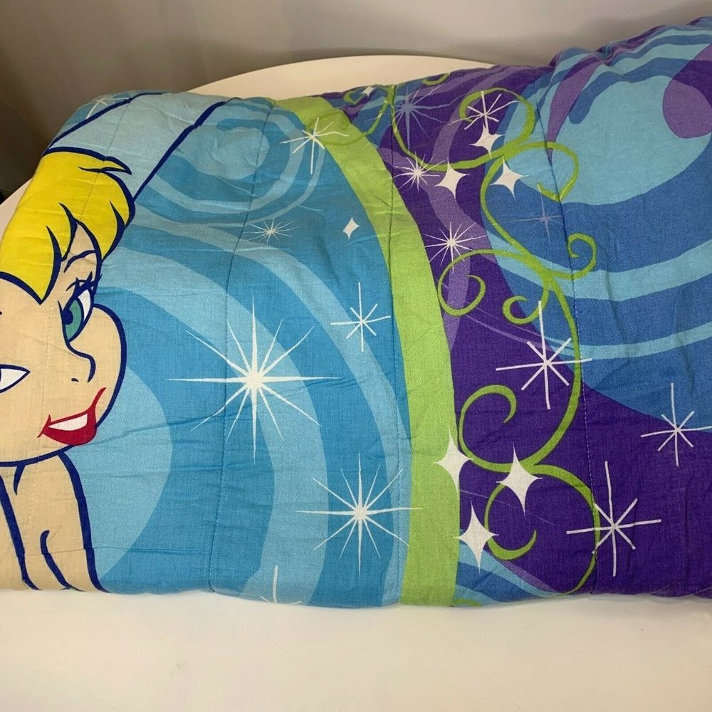 Disney twin comforter tinkerbell peter pan blue co